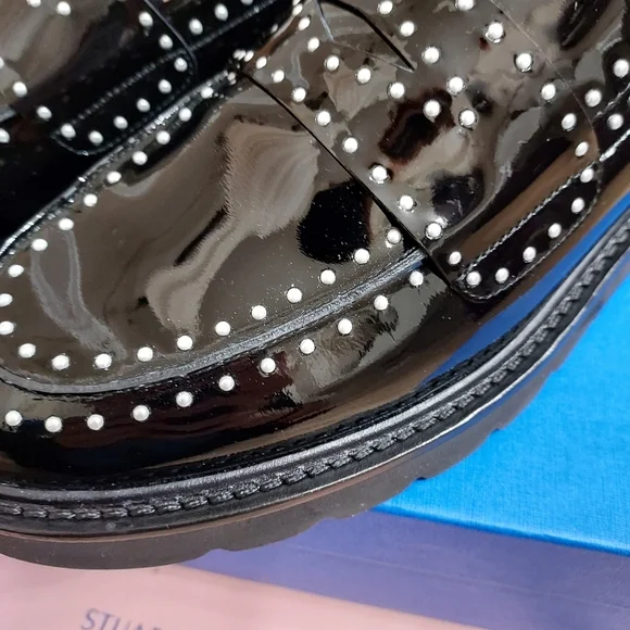 Stuart Weitzman Pearl Parker Patent Leather Chunky Loafer - Picture 4 of 11